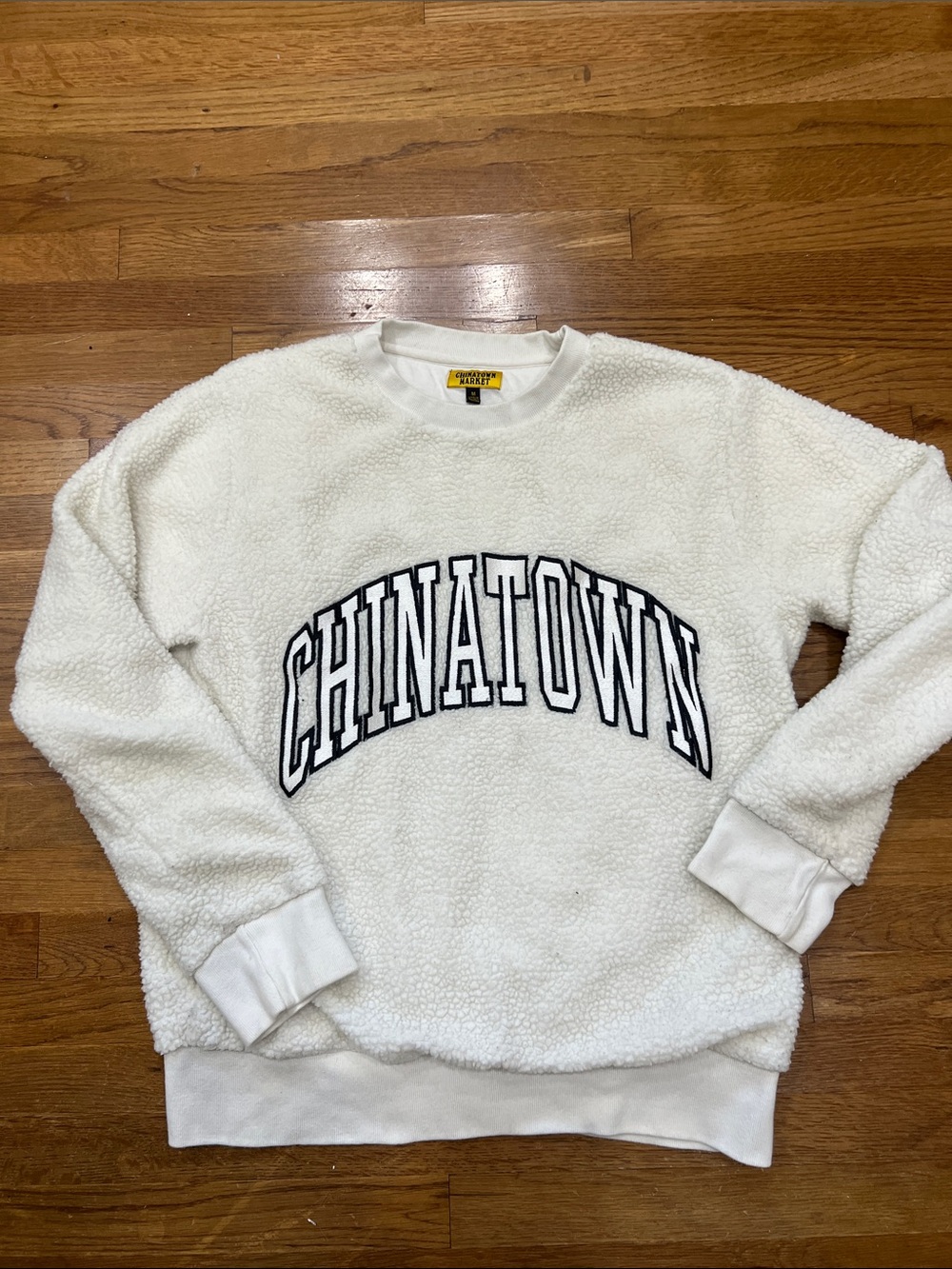 Chinatown Market White Sherpa Crewneck Sweatshirt